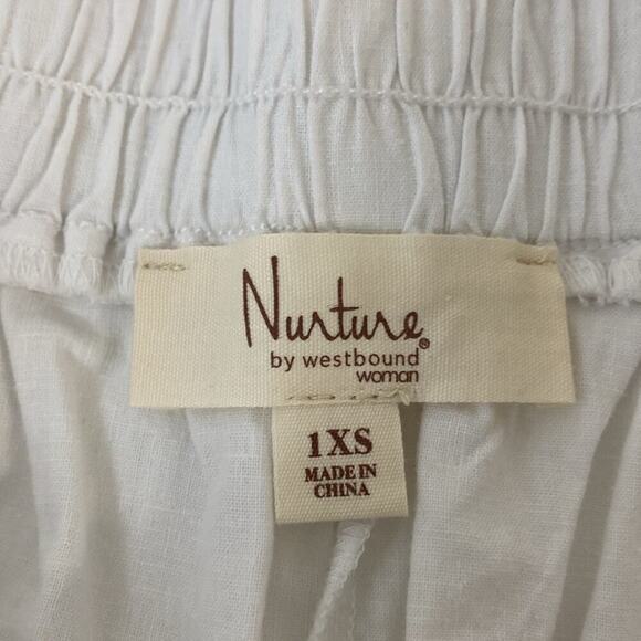 Nurture by Westbound 1Xs Pants Linen Rayon White - Picture 5 of 10
